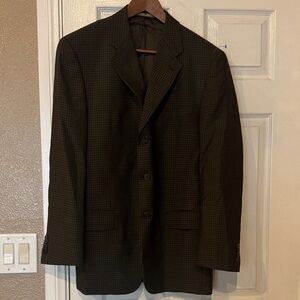 Joseph Abboud Dark Brown Checkered Blazer
